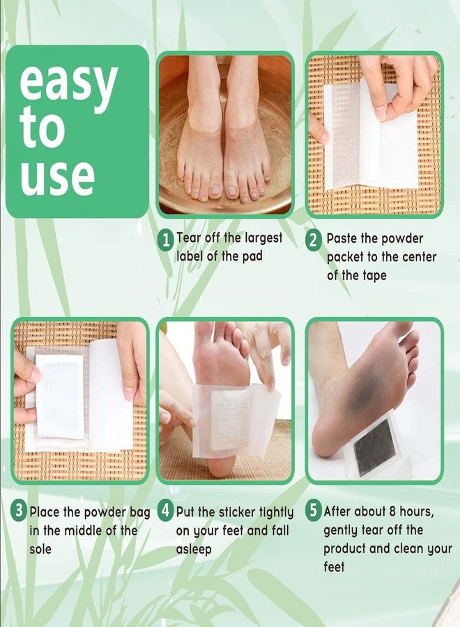 maguja Foot Pads maguja 100Pcs Foot Pads for Foot Care Ginger Foot Patch with Natural Ingredients Bamboo Vinegar and Ginger Powder - Image 2